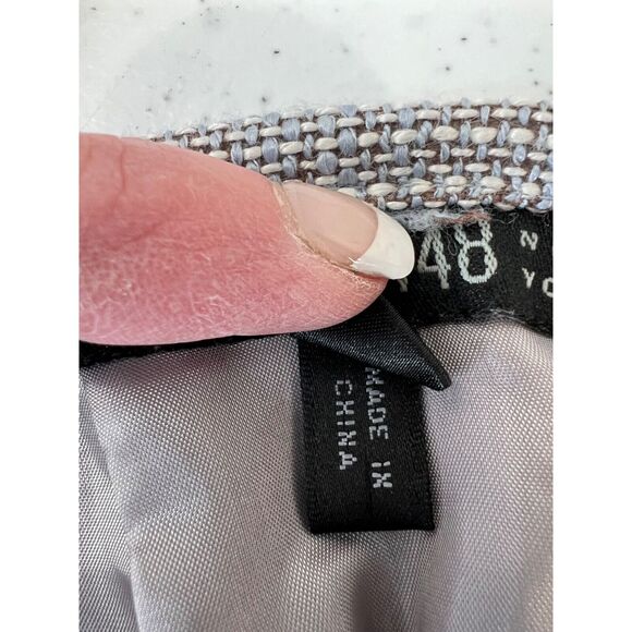 Lafayette 148 New York Gray Pencil Skirt Textured Weave Knee-Length Sz 8 - Picture 13 of 16